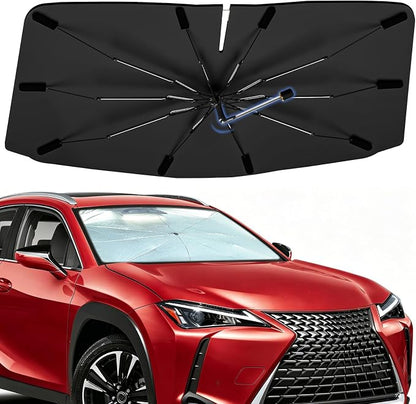 Windshield Sun Shade Umbrella for Lexus UX 2019–2026 Front Window | Double Layer Foldable Car Sunshadefor UX,UV Protection Sun Blocker & Heat Shield by Bocvam