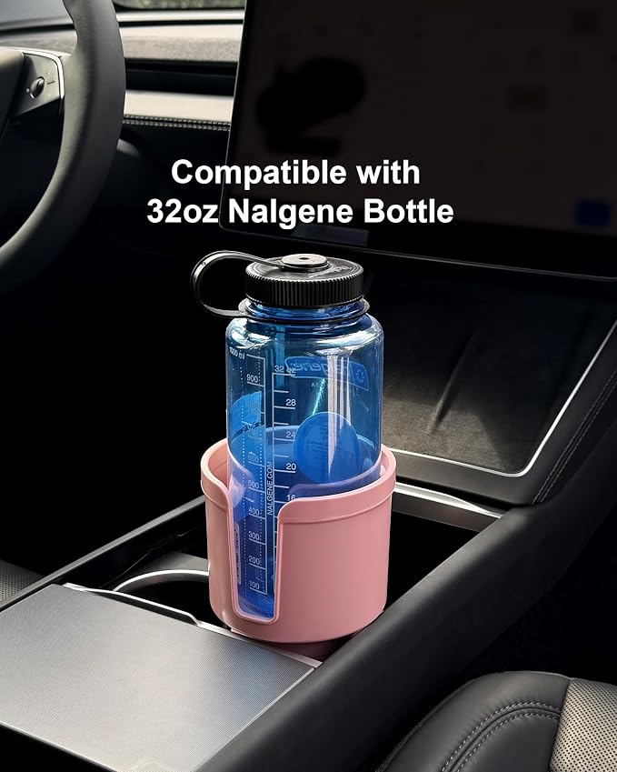 SEVEN SPARTA Car Cup Holder Expander for 32-46oz Large Bottles & Tumblers | Larger Version Fits Yeti 46oz, Hydro Flask & Nalgene, Upgraded Adjustable Offset Base, Fits 3.5"-4" Bottles, Mugs & Tumblers - Image 4