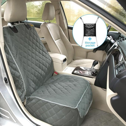 Bark Lover Deluxe Dog Seat Cover for Front Seat-More Durable Spill-Resistant Front Seat Protector, High Heat Resistant and Nonslip Front Seat Cover for Dogs Kids, Universal Size (Grey,1 Pack) - Image 8