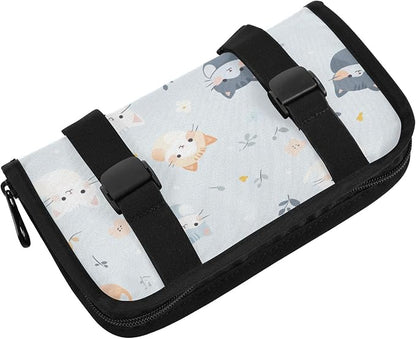Car Tissue Holder Napkin Dispenser Box Storage Case Sun Visor Mask Holders with Adjustable Straps Reusable Refillable Cute Cats - Image 2