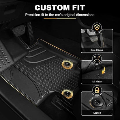 Floor Mats for Toyota Highlander 7-Seat 2020-2026 Cargo Mat Seat Back Mats | 7PCS. Laser-Measured Custom Fit. Odorless & Waterproof. All-Weather Protection. Easy to Clean. 2-in-1 Cargo Liner. TPE - Image 6