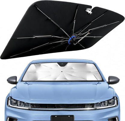 Windshield Sun Shade for Volkswagen Jetta 2019-2026 with 360°Rotating Shaft | Custom Fit Umbrella Sunshade for UV Blocking, Car Sun Visor Keeps Car Cool, Protects Interior & Easy Storage by Lonyaqui