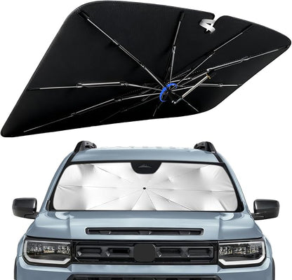 Windshield Sun Shade for Honda Passport 2019-2026 with 360° Rotating Shaft | Custom Fit Umbrella Sunshade for UV Blocking, Interior Heat Protection, Easy Storage, UPF 50+ Cool Windshield Cover by Lonyaqui