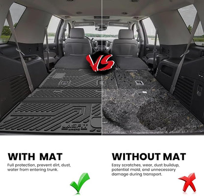 LASFIT Trunk Mat for Chevy Tahoe/GMC Yukon/Cadillac Escalade 2015-2020 | Only Yukon, Not Fit Yukon XL/Only Escalade, Not Fit Escalade ESV; Edge to Edge Coverage, Easy to Wash - Image 4