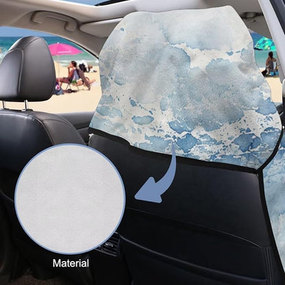 Sea Turtle Print Car Seat Towel Cover After Gym Watercolor Print Car Seat Hoodie with Storage Bag 60 x 33 Inch Sweat Towels for Car Seats, Easy to Install - Image 4