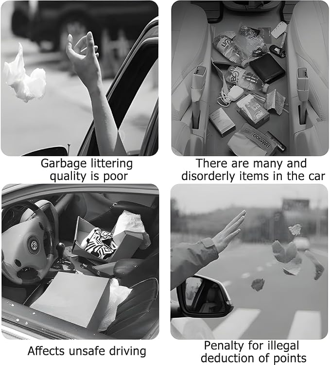 Car Seat Side Storage Pocket, Leather Hanging Foldable Multifunctional Vehicle Front Door Back Organizer Box, Waterproof Auto Interior Organizing Container, Universal fit(Brown) - Image 6