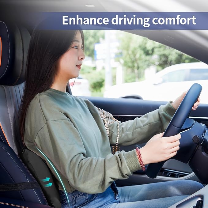 Lumbar Support Pillow for Office Chair, Memory Foam Car Back Cushion | Lumbar Pillow Lower Back with Adjustable Straps, Ergonomic Chair Back Pillow for Office, Car, Gaming Chairs and Bed - Image 4