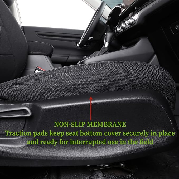 CRV Seat Covers Custom Fit for 2017-2021 2022 Honda CRV LX, EX, SE, EX-L,Touring,Hybrid,Full Coverage Polyester Car Seat Protector(Full Set,Black) - Image 2