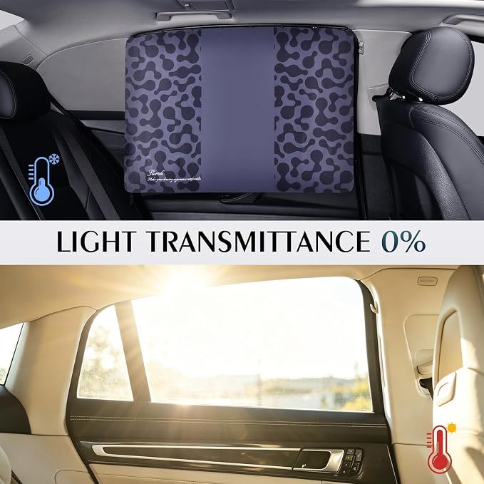 FLORICH Car Window Shades 4 Pack Durable Baby Car Shade for Rear Side Windows Privacy Curtains for Car Taking a nap, Travel, Camping - Image 7