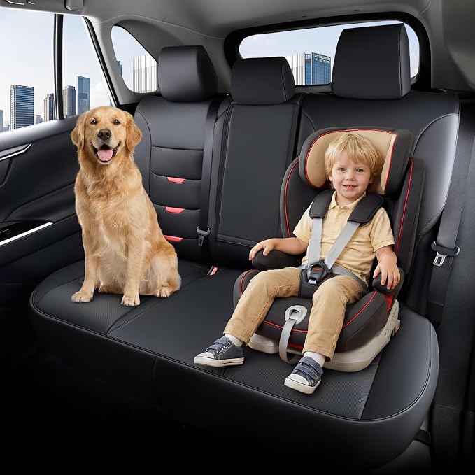 Coverado Car Seat Covers Custom Fit for RAV4 2019-2025, Full Set, Black | Car Seat Covers for Toyota RAV4 2019-2025(Hybrid) Woodland Edition, Airbag Compatible & Easy Install & Waterproof - Image 8