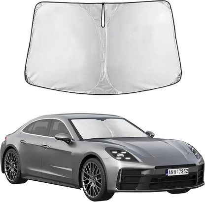 Autovir Windshield Sun Shade Fit for 2017-2022 2023 2024 Porsche Panamera | Sunshade, Front Car Window Shades Sun Visor, Blocks UV Rays & Heat, Car Accessories by Autovir