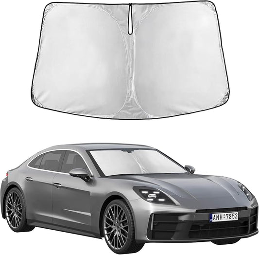 Autovir Windshield Sun Shade Fit for 2017-2022 2023 2024 Porsche Panamera | Sunshade, Front Car Window Shades Sun Visor, Blocks UV Rays & Heat, Car Accessories by Autovir