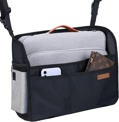 WLLWOO Car Net Pocket Organizer Purse Holder Console Front Seat Storage | Multi Pocket Car Seat Organize Bag Handbag Holder Between Seats Back Barrier by WLLWOOWLLWOO