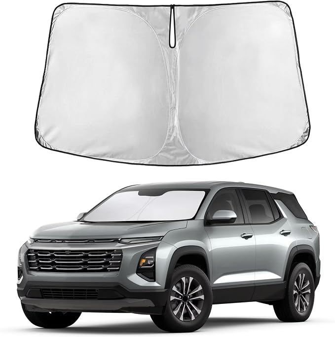 Autovir Windshield Sun Shade Fit for 2025 2026 Chevrolet Equinox | Sunshade, Front Car Window Shades Sun Visor, Blocks UV Rays & Heat, Car Accessories by Autovir