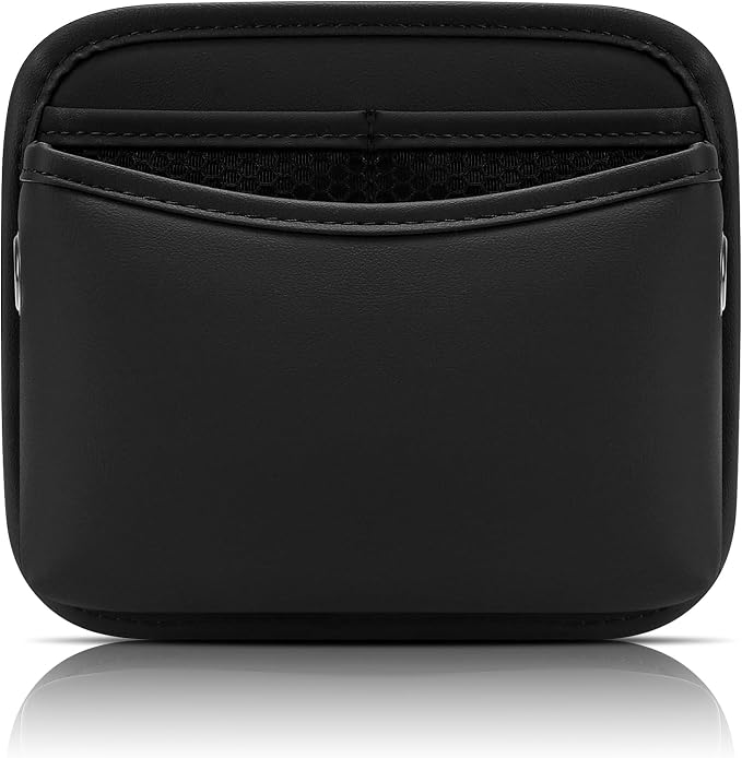 Accmor Car Seat Side Pocket Organizer, PU Leather Pouch Bag for Car Seat, Door, Window, Console, Registration Wallet Cards Trash Phone Sunglasses Holder Pocket for Auto - Image 2