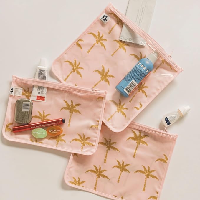 Tiny Twinkle Diaper Bag Organizing Pouches|3 Pack Mess-Proof Clear Front Travel Organizer Bags&TSA Approved Toiletry Bag Set for Baby and Mom Essentials - Image 2