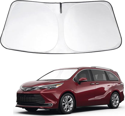 Windshield Sun Shade Sunshade for 2021-2026 Toyota Sienna | Full covered for windshield, Foldable & Durable, Block UV Rays, Reduce Heat, Easy to install, Keeps Car Cooler by LHFLIVE