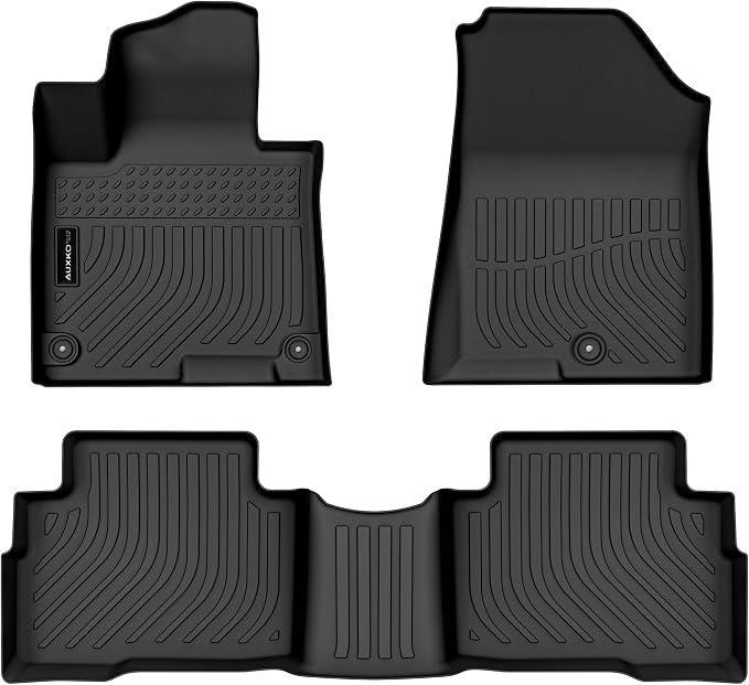 AUXKO All Weather Floor Mats for Kia Sportage Hybrid 2023 2024 2025 2026 | High Wall,All-Weather,All Season,Odorless,Anti Slip,Rain&Salt Resistant,TPE Material,Black,Accessories,Pet Friendly - Image 2