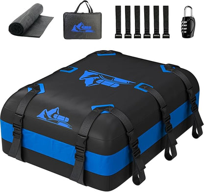 Car Rooftop Cargo Carrier Bag 15-20 Cubic Feet(20Cu.Ft-Blue) - Image 9