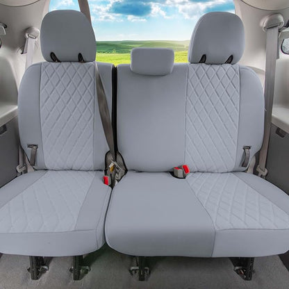 FH Group Custom Fit Car Seat Covers Specifically Made for 2011-2020 Toyota Sienna 7-8 Seater with Ultraflex Neoprene Water Resistant Automotive Seat Covers - 3rd Row Solid Gray - Image 3