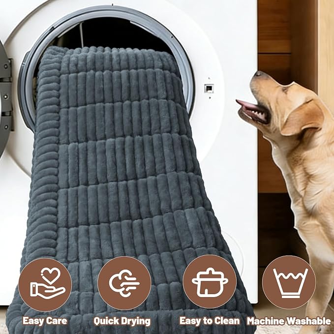 Dog Car Seat Waterproof Bed Cover Back Seat Dark Gray 23.6”x51” | Nonslip Soft Comfortabl Pet Bed Mat Car Blanket for Travel Backseat Extender Seat Covers Dog Bed for Cars Trucks and SUVs - Image 6