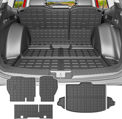 powoq Fuel Cargo Mat Backrest Mats Compatible with 2023-2025 2026 Honda CRV | Trunk Mat Cargo Liner Back Seat Protector TPE Replacement for 2023 2024 2025 2026 Honda CRV Accessories (Fit Fuel Lower Deck) by powoq