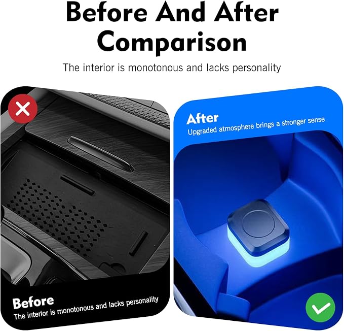 4PCS Car Interior USB LED Light, 4 Colors Mini Car Ambient Lighting, Portable Plug-in Square USB Lamp Bulb, Universal for Vehicle Bedroom Camping (Blue) - Image 6