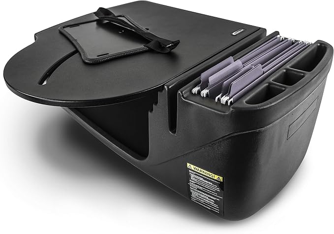 AutoExec AE-RMCD-PI-BT Roadmaster Car Desk for Your Vehicle Workstation and Mobile Office, Black with 400 watt Power Inverter | Vehicle Workstation, Mobile Office, 400 Watt Power Inverter by AutoExec