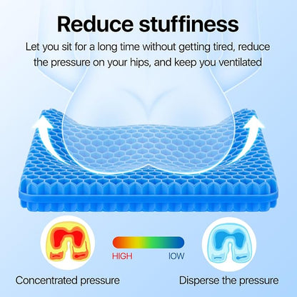 Gel Seat Cushion, Cooling Honeycomb Design for Office Chair Car Wheelchair | Cool & Breathable, Soft & Comfortable - Image 7