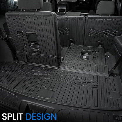Cargo Mat for Dodge Durango 2016-2026 6/7 Seats Accessories | Cargo Liner & Rear Seat Back Protector, All Weather TPE, Non Slip & Odorless & Scratch Proof, Quick Clean - Image 3