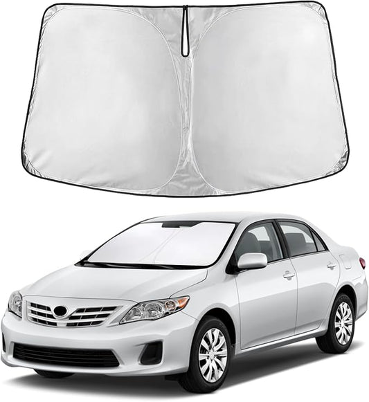 Autovir Windshield Sun Shade Fit for 2009-2011 2012 2013 Toyota Corolla | Sunshade, Front Car Window Shades Sun Visor, Blocks UV Rays & Heat, Car Accessories by Autovir