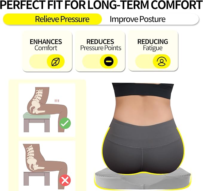Car Seat Cushion, Comfort Memory Foam Seat Cushion for Driving - Image 3