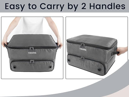 YOREPEK Golf Gifts for Men, 2 Layer Golf Trunk Organizer for 2 Pair Shoes | Waterproof Car Trunk Locker with Separate Ventilated Compartment for Balls, Tees, Clothes, Gloves, Birthday Gifts for Golfers - Image 8