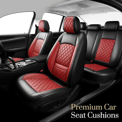 Avalon Seat Covers Custom Fit for Toyota Avalon 2001-2026 - Full Set Premium Leather, Waterproof, All-Weather, Airbag Compatible, Anti-Slip, Breathable, Only 2 Front seat Covers (Red) - Image 2