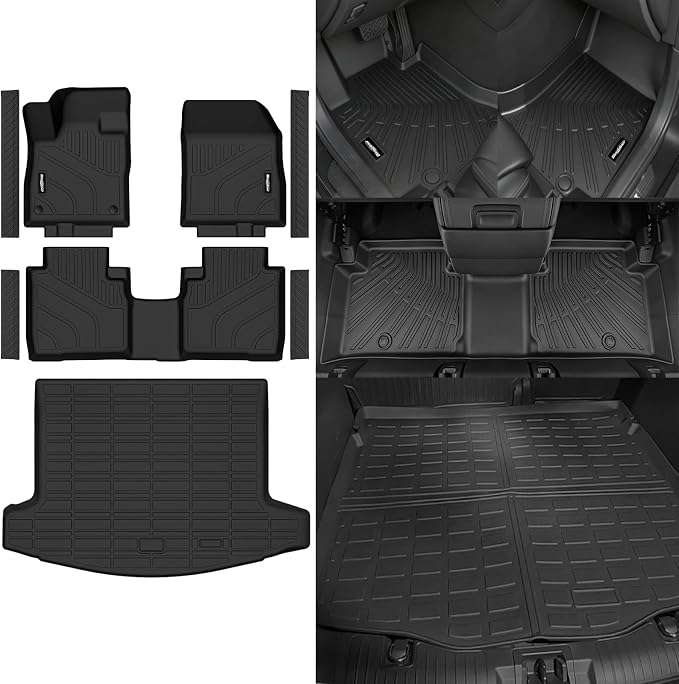 Floor Mats for Lincoln Nautilus 2024-2025 2026 Accessories | Trunk Mat & Door Sill Guard All Weather TPE Protector Odorless Interior Floor Liners - Image 8