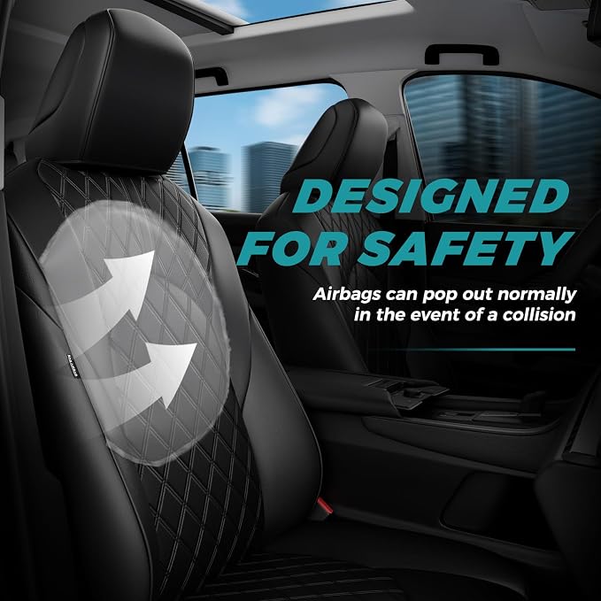 Custom Seat Covers for Toyota Grand Highlander 2024-2026 8 Seats | black, faux leather, 2nd row 40/60 split bench, waterproof, breathable, airbag compatible, stain resistant - Image 5