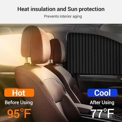 ZATOOTO Car Window Shades for Side Window, Magnetic Car Curtains, 4 Pack | Car Window Covers Blackout Blinds, UV Protection, Heat Insulation, Camping, Sleeping,Travel, Baby Safety, and Daily Use - Image 6