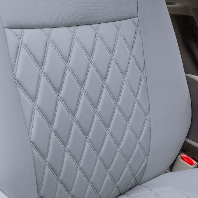FH Group Custom Fit Car Seat Covers Specifically Made for 2011-2020 Toyota Sienna 7 Seater with Ultraflex Neoprene Water Resistant Automotive Seat Covers - Full Set Solid Gray - Image 8