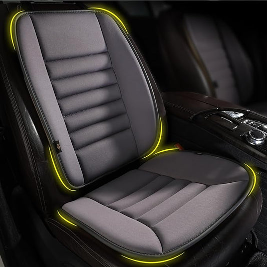 kingphenix Car Seat Cushion with Back Support Pillow, Memory Foam, Grey | Memory Foam Car Cushion for Long Driving, Truck, Office Chair, Tailbone and Lower Back Support by kingphenix