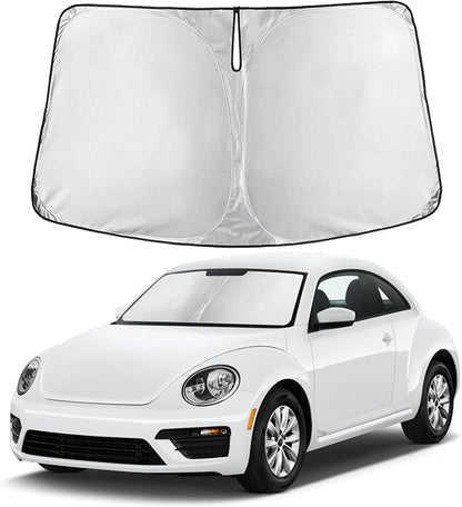 Autovir Windshield Sun Shade Fit for 2012-2018 2019 Volkswagen Vw Beetle | Sunshade, Front Car Window Shades Sun Visor, Blocks UV Rays & Heat, Car Accessories by Autovir