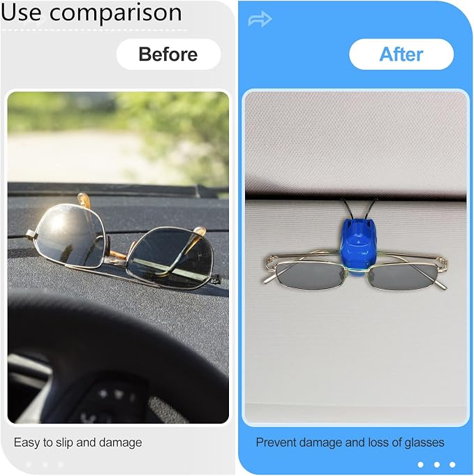 Frienda 5 Pcs Sunglasses Holder for Car Sun Visor Clip,Bright Color | Visor Clips for Eyeglasses, Securely Holds Glasses, Ticket Card Holder, Metal Shell Spring Clip, For Women Men Drivers - Image 6
