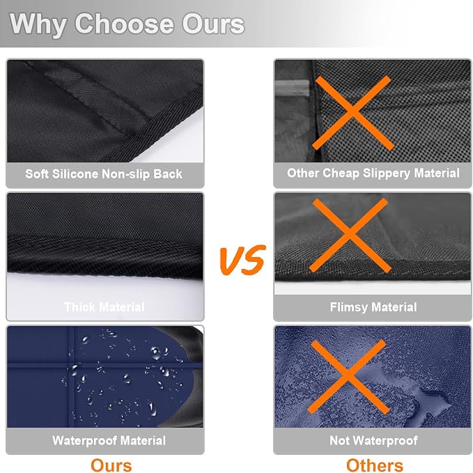XHYANG Car Seat Protector,2 Pack Automotive Seat Protectors Baby Carseat Pad Waterproof & Durable 600D Fabric for Child Baby Car Seat Mat Vehicle Pet Cover 2 Storage Pockets (Blue) - Image 7