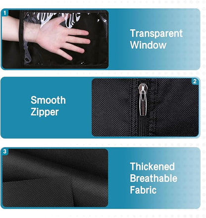 KIMBORA 35" Garment Bags for Hanging Clothes Travel, 4" Gusseted Suit Bags for Closet Storage Mens Garment Protector Cover for Coats, Jackets, Shirts (3 Packs) - Image 7
