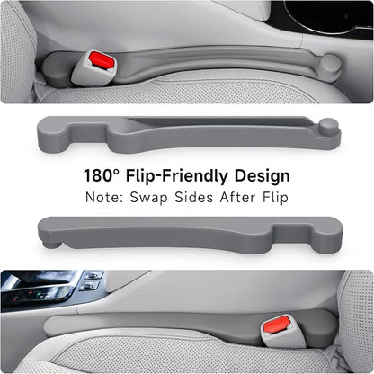 Givifive Car Seat Gap Filler 2Pack 3IN1 Organizer with Storage Slot & Hook | Soft Foam Seat Side Gap Filler Universal Fit Car SUV Truck Fill Gap Between Seats & Console Plug Stop Falling (Standard Gray) - Image 6