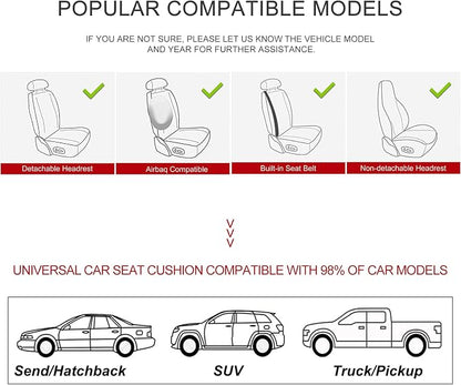 BOPUOVRE Car Seat Cover for Luxury & Comfort PU Leather | Anti Slip Full Wrap Protection Storage Pocket Bottom Cushion Universal Fit 95% Vehicles Gray 1 Piece - Image 6