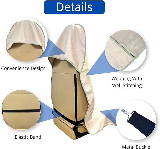 Waterproof Car Seat Cover for Front Seats, Protector for Cars SUVs Trucks, Sweat Towel Seat Covers Bucket for Gym,Workout,Beach,Hiking,Running Swimming(Beige, 1PC) - Image 3