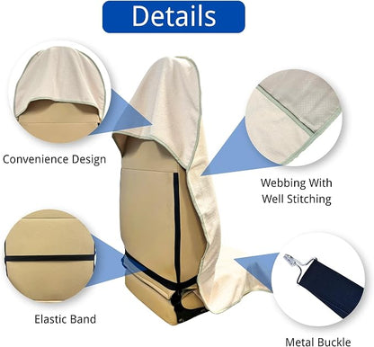 Waterproof Car Seat Cover for Front Seats, Protector for Cars SUVs Trucks, Sweat Towel Seat Covers Bucket for Gym,Workout,Beach,Hiking,Running Swimming(Beige, 1PC) - Image 3