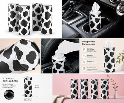 ROOMFUN Car Tissues Holder 4 Pack with Facial Tissues - Image 7