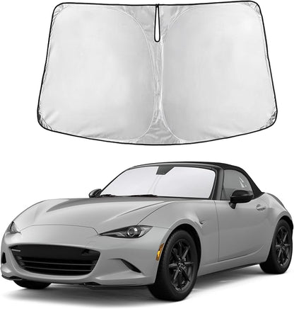 Autovir Windshield Sun Shade Fit for 2016-2023 2024 2025 Mazda Mx-5 Miata | Sunshade, Front Car Window Shades Sun Visor, Blocks UV Rays & Heat, Car Accessories by Autovir