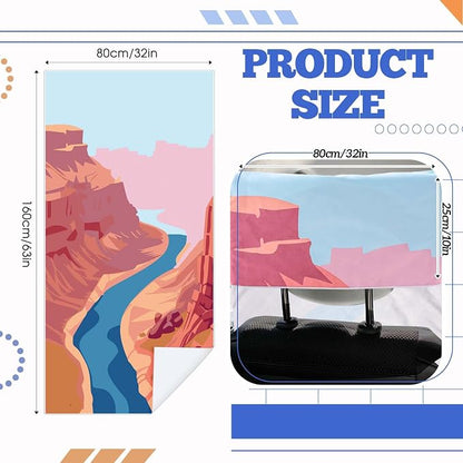 Hahafelt 1 Pack Car Seat Towel Cover with Storage Bag, Grand Canyon Style | 63 x 32 in Car Towel Seat Cover Non Slip Waterproof, Gym Workout Swimming Running, Machine Washable Sweat Absorbent Protector - Image 2
